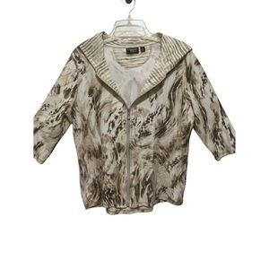 Women's Tan/Beige/White Jacket